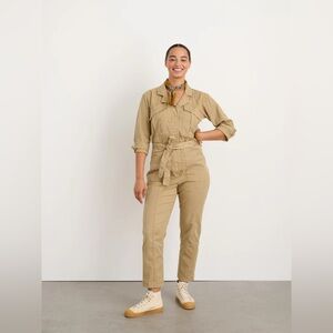 Alex Mill Expedition Jumpsuit in Washed Twill Vintage Khaki